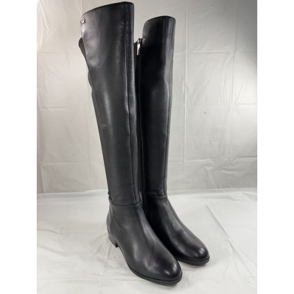 Michael Kors Bromley Over The Knee Flat Riding Black Boot Size 6 leather - Picture 2 of 13